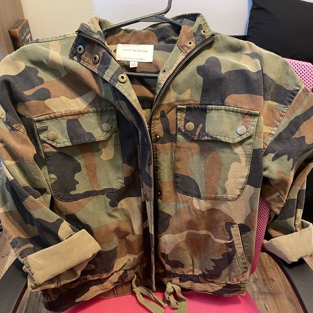 Lucky Brand Camo Crop Jacket